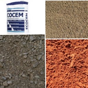 Sand, cement and aggregates